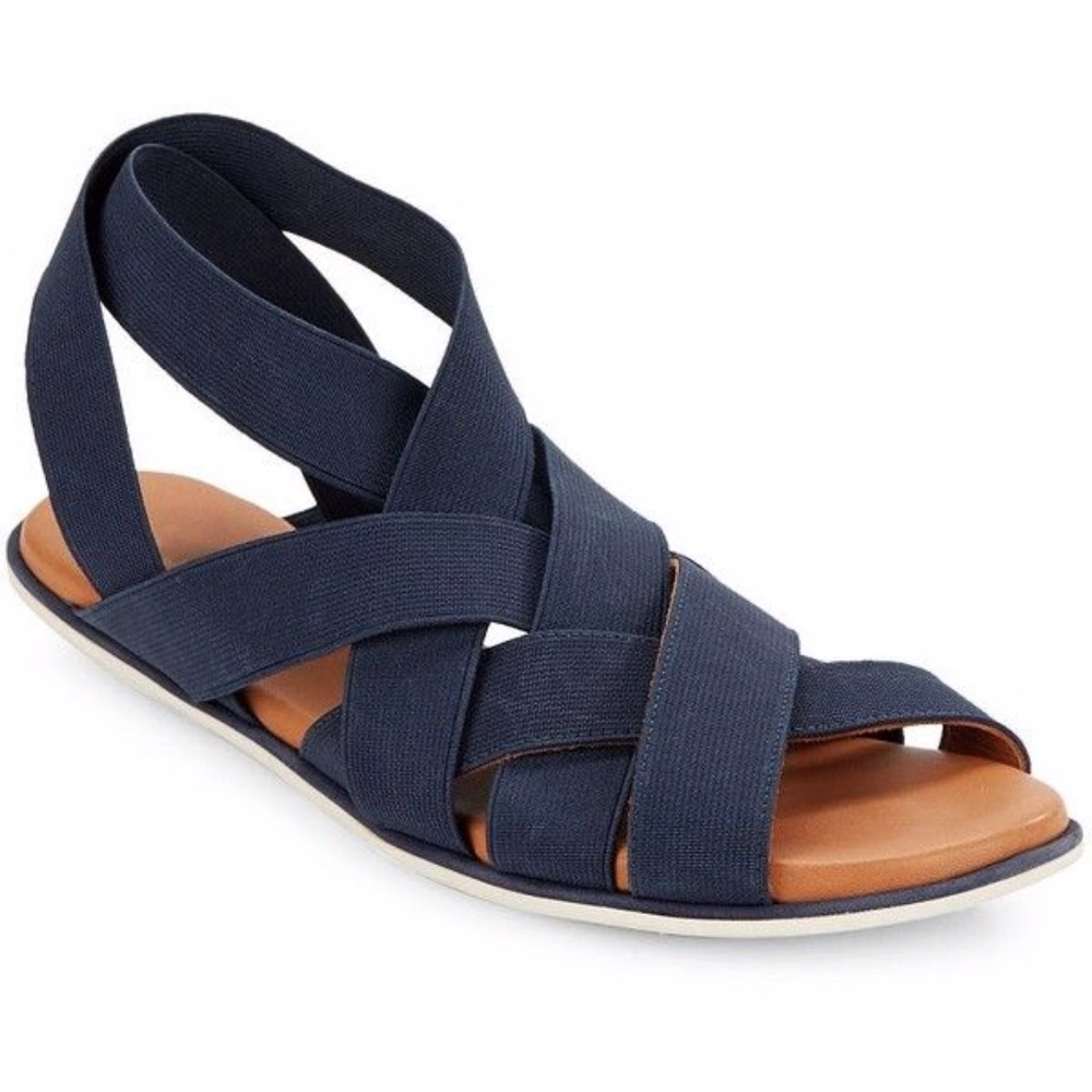 Gentle Souls Bari Elastic Strap Flat Sandal
